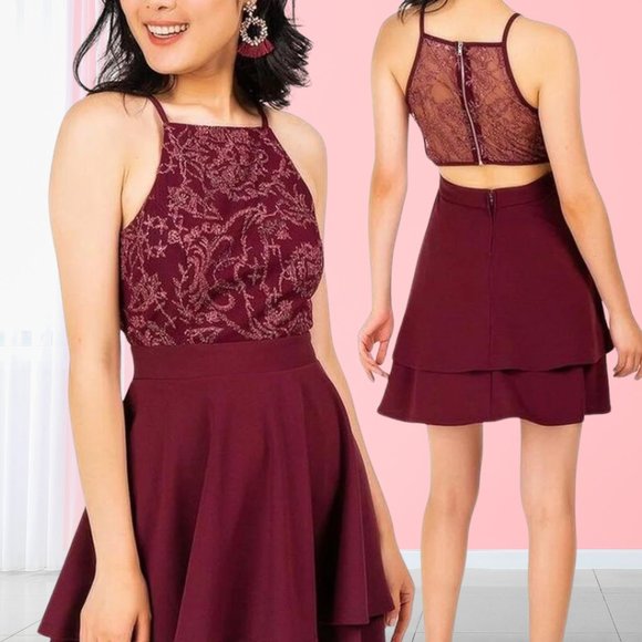 Francesca's Collections Dresses & Skirts - Francesca's Burgundy Dress‎ - Size Medium